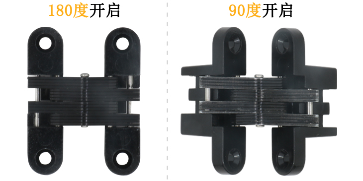 神岡五金生產廠家定做汽車房車皮卡隱形合頁鉸鏈開啟角度.jpg